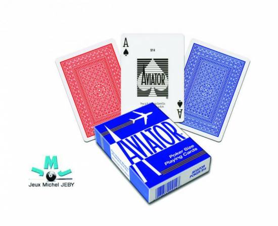 Cartes de poker Aviator Bleu