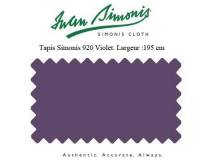 Drap de billard économique Tapis Simonis 920 195 cm Violet