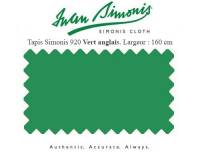 Billard Coupon de Tapis Simonis 920 160 cm vert Anglais - Longueur 170 cm