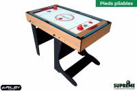 Table Multi-Jeux Pieds Pliables : Baby-foot, Billard, Air Hockey, Ping-pong, Tableau Blanc (12 jeux)