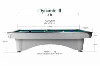 Billard US Dynamic III 8 FT Blanc