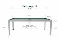 Billard/table US Vancouver II, 7 FT, blanc DYNAMIC