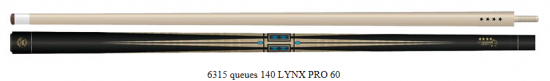 Queue de billard Queue Linx Pro 60 - 2 pièces érable - 140 cm LYNX