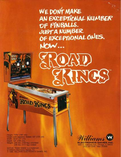 Flipper Road Kings WILLIAMS