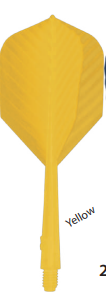 Fléchettes et ailettes Standards Ailette aérodynamic supersonic jaune lot de 3